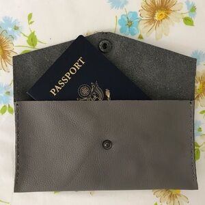 Hand Crafted Gray Leather Wallet